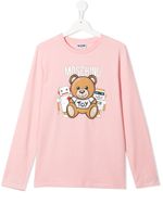 Moschino Kids t-shirt à logo imprimé - Rose