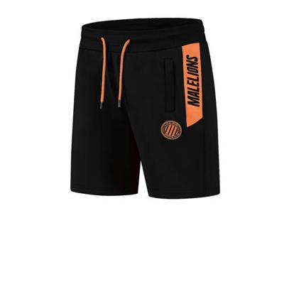 Malelions regular fit short met logo zwart/neon oranje Malelions regular fit short met logo zwart/neon oranje