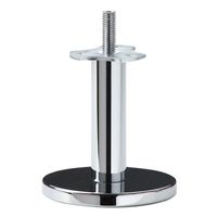 Massief stalen meubelpoot chroom rond ø 2,5 cm en hoogte 10 cm (M10)