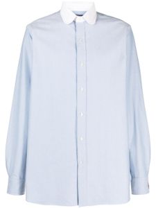 Polo Ralph Lauren chemise bicolore à manches longues - Bleu