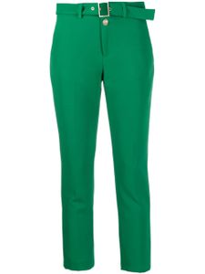 LIU JO pantalon de tailleur à taille ceinturée - Vert