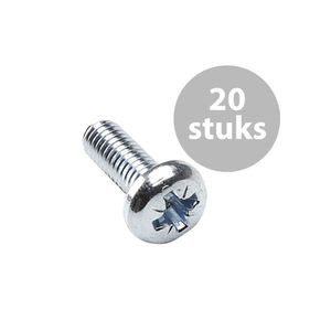 Adam Hall M6 x 16mm bout zilver (20 stuks)