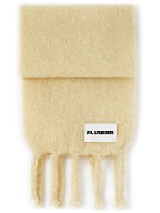 Jil Sander écharpe à logo appliqué - Jaune