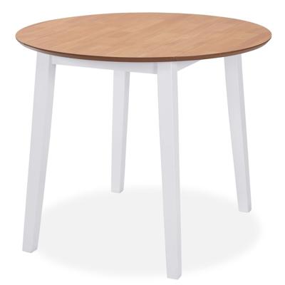 vidaXL Eettafel inklapbaar rond MDF wit vidaXL Eettafel inklapbaar rond MDF wit