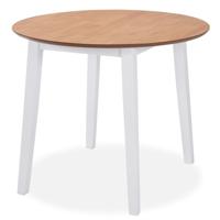 vidaXL Eettafel inklapbaar rond MDF wit