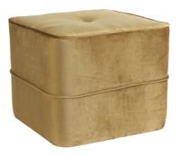 Light & Living Poef 'Kiki', mat velvet karamel