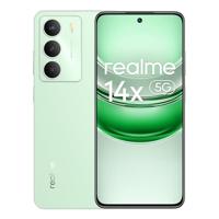 realme Smartphone 14 x 5 G 6 + 128 GB, processor 5G Dimensity 6300, oogcomfort modus 120 Hz voor het scherm, 50 MP I.A. camera, peridotgroen, geen adapter