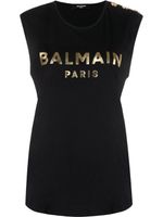 Balmain t-shirt à logo imprimé - Noir