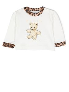 Philipp Plein Junior haut à imprimé Teddy Bear - Blanc