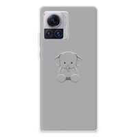 Motorola Moto X30 Pro Telefoonhoesje met Naam Grijs Baby Olifant