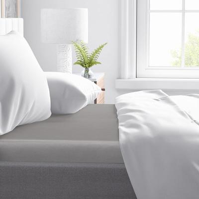 Primaviera Deluxe Topper Hoeslaken Satijn - Grijs 90 x 200 cm