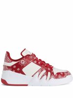 Giuseppe Zanotti baskets Talon à motif cachemire - Rouge - thumbnail