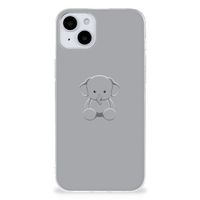 iPhone 15 Telefoonhoesje met Naam Grijs Baby Olifant