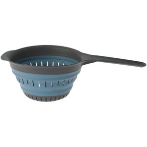 Excellent Houseware opvouwbaar vergiet - zwart/blauw - 37 x 19 cm