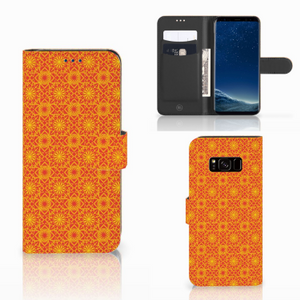 Samsung Galaxy S8 Telefoon Hoesje Batik Oranje