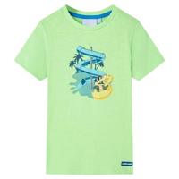 Kindershirt 104 neongroen, kinderkleding, meisjeskleding, leuke kinderkleding, jongenskleding, hippe kinderkleding, stoere kinderkleding