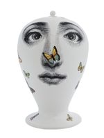 Fornasetti face print vase - Blanc