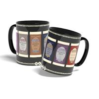 Konix Magic The Gathering Mok - Keramikbecher - 320 ml - Motiv Booster Packs - Schwarz