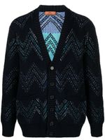 Missoni cardigan en maille chevrons - Bleu - thumbnail