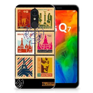 LG Q7 Siliconen Back Cover Postzegels