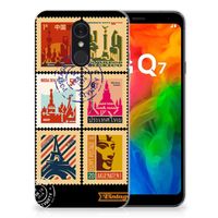 LG Q7 Siliconen Back Cover Postzegels - thumbnail