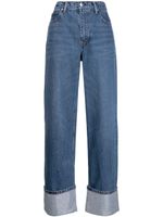 Alexander Wang jean ample à ornements en cristal - Bleu