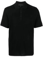 rag & bone polo en maille à manches courtes - Noir