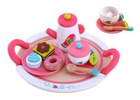 Tooky Toy Houten Theeservies Wit/Roze 19 delig
