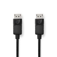 Nedis DisplayPort-Kabel | DisplayPort Male | DisplayPort Male | 4K@60Hz | Vernikkeld | 2.00 m | Rond | PVC | Zwart | Label - CCGL37010BK20 - thumbnail