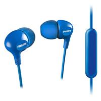 Philips Audio Philips In Ears Kopfhörer SHE3555BL/00 Kopfhörer In Ear Bass (Satte Bässe, Integriertes Mikrofon, 2 Ohrkappentypen, Perfekter Sitz, Verstärktes Kabel) Blau One Size