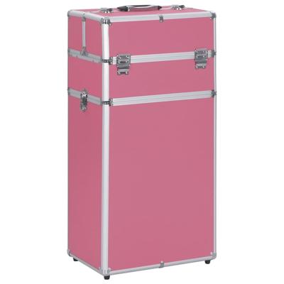 vidaXL Make-up trolley aluminium roze vidaXL Make-up trolley aluminium roze