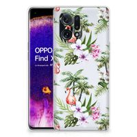 OPPO Find X5 TPU Hoesje Flamingo Palms - thumbnail