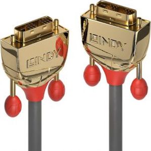 Lindy 36217 20m DVI-D DVI-D Goud, Grijs DVI kabel