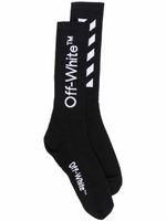 Off-White chaussettes mi-mollet à rayures Diag - Noir