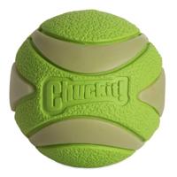 Chuckit! Max Glow Ultra Squeaker Ball Hondenspeelgoed, Duurzame High Bounce Drijvende Rubber Piepende Hondenbal, Oplaadbare Glow In The Dark Launcher Compatibel Speelgoed Voor Honden, 1 Pack, Medium