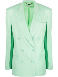 Stella McCartney blazer croisé à revers crantés - Vert