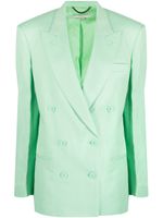 Stella McCartney blazer croisé à revers crantés - Vert