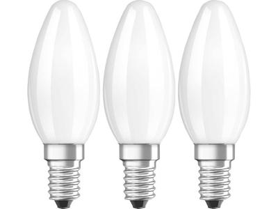 OSRAM HOMELIGHTING 4058075819375 LED-lamp Energielabel E (A - G) E14 Kaars 4 W = 40 W Warmwit (Ø x l) 35 mm x 100 mm Filament / Retro-LED 3 stuk(s)