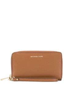 Michael Michael Kors portefeuille zippé à logo - Marron