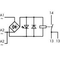 WAGO 789-520 Industrieel relais Nominale spanning: 24 V/AC Schakelstroom (max.): 16 A 1x NO 1 stuk(s)