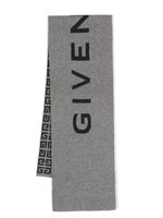 Givenchy écharpe réversible à logo en intarsia - Gris - thumbnail