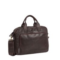 Justified Bags Justified Bags® - Max Business Bag - Laptoptas - Aktetas - 13&apos;&apos; Laptop - Leer - Bruin - thumbnail