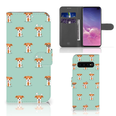 Samsung Galaxy S10 Plus Telefoonhoesje met Pasjes Pups Samsung Galaxy S10 Plus Telefoonhoesje met Pasjes Pups