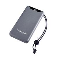 Intenso F10000 Powerbank 10000 mAh Quick Charge, Power Delivery LiPo USB-A, USB-C Grijs Statusweergave