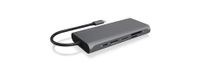 ICY BOX IB-DK4050-CPD Bedraad USB 3.2 Gen 1 (3.1 Gen 1) Type-C Antraciet - thumbnail