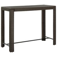 Tuinbartafel 140,5x60,5x110,5 cm poly rattan bruin - thumbnail