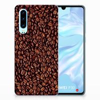 Huawei P30 Siliconen Case Koffiebonen - thumbnail