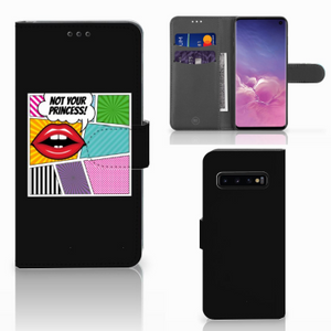 Samsung Galaxy S10 Wallet Case met Pasjes Popart Princess