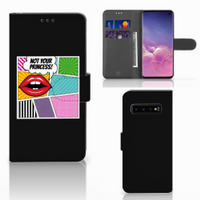 Samsung Galaxy S10 Wallet Case met Pasjes Popart Princess - thumbnail