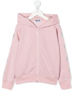 Golden Goose Kids hoodie zippé à étoiles imprimées - Rose